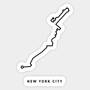 New York City Marathon Course Map Sticker